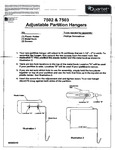 Adjustable Partition Hangers Specsheet