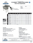 Advance Tabco 109FE Pot Sinks Spec Sheet