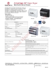 Advantage Series Hand Dryers Spec Sheet