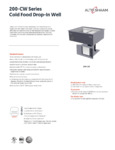 Alto-Shaam 200-CW specsheet