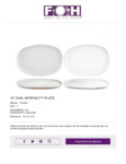 Front of the House Artefact 13" x 9" Porcelain Plates Specsheet