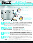 AutoFry MTI-40C 5.5 Gallon Double Basket Automatic Ventless Fryer Spec Sheet