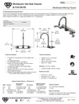 FAUCET WALL WORKBOARD 8" C GNECK WB HNDL 2.2 GPM spec sheet