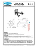 Bobrick 179B212 Tech Drawing Bobrick 179B212 Tech Drawing
