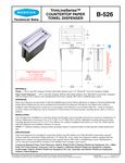 Bobrick B-526 Spec Sheet