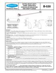 Bobrick B-530 Specsheet