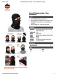 BALACLAVA FACE MASK - 2-PC FLEECE NEOPRENE - BLACK Spec Sheet