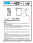 Bobrick 294 Specsheet Bobrick 294 Specsheet