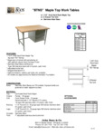 Boos BTNS specsheet