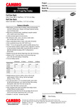 Cambro Camshelving GN 1_1 Food Pan Trolley Spec Sheet