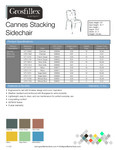 Grosfillex Cannes Stackable Sidechair Spec Sheet Grosfillex Cannes Stackable Sidechair Spec Sheet