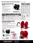 LIGHT DUTY HAND CRANK HOSE REEL spec sheet