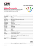 CDN Lollipop Thermometer Spec Sheet CDN Lollipop Thermometer Spec Sheet