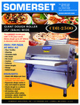 Somerset CDR2500 Dough Sheeter Spec Sheet