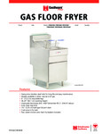 Cecilware Pro Gas Floor Fryer Spec sheet