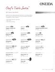 Oneida Chef's Table Satin Specsheet