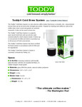 Cold Brew Spec Sheet