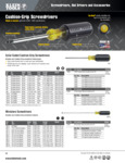 Color-Coded Cushion-Grip Screwdrivers Spec Sheet Color-Coded Cushion-Grip Screwdrivers Spec Sheet
