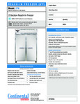 Continental Refrigeration 2FN Specsheet Continental Refrigeration 2FN Specsheet