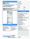 Continental Refrigerator 1FXNHD Specsheet