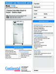 Continental Refrigerator 1FXSN Specsheet