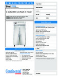 Continental Refrigerator 2FSEN Specsheet