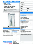 Continental Refrigerator 2FSESN Specsheet