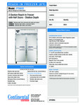Continental Refrigerator 2FSNHD Specsheet