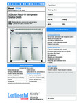 Continental Refrigerator 3RSN Specsheet