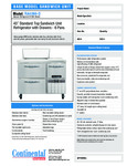 Continental Refrigerator RA43N6-D Spec Sheet