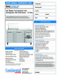 Continental Refrigerator RA60N12M Spec Sheet