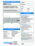 Continental Refrigerator RA93N10-D Spec Sheet Continental Refrigerator RA93N10-D Spec Sheet