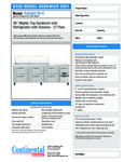 Continental Refrigerator RA93N27M-D Spec Sheet Continental Refrigerator RA93N27M-D Spec Sheet