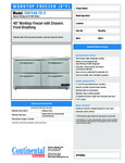 Continental Refrigerator SWF48N-FB-D.SpecSheet Continental Refrigerator SWF48N-FB-D.SpecSheet