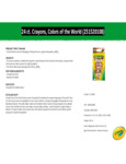 CRAYOLA CRAYONS COLORS OF THE WORLD 251520108