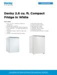 Danby DAR026A1WDD Spec Sheet Danby DAR026A1WDD Spec Sheet