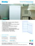 Danby DAR032B2WM Spec Sheet Danby DAR032B2WM Spec Sheet