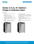 Danby DAR044A6BSLDBO Spec Sheet Danby DAR044A6BSLDBO Spec Sheet