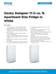 Danby DAR170A3WDD Spec Sheet Danby DAR170A3WDD Spec Sheet