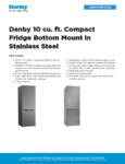 Danby DBMF100B1SLDB Spec Sheet