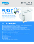 Danby DH016A1W-D Spec Sheet Danby DH016A1W-D Spec Sheet