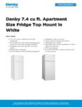 Danby DPF074B2WDB-6 Spec Sheet