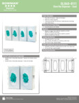 BOWMAN Clear Plastic Divided Quad Glove Box Dispenser
