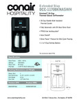 DCC-1170BKW Cuisinart 10- Cup Thermal Programmable Coffee maker spec sheet DCC-1170BKW Cuisinart 10- Cup Thermal Programmable Coffee maker spec sheet
