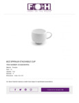 Front of the House DCS025WHP23 Spiral Stackable Cup Specsheet