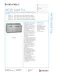 Delfield 4472N Salad Top Specs