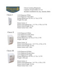 Dispenser Amenities Classic Spec Sheet