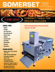 Somerset CDR250 Dough Moulder Spec Sheet Somerset CDR250 Dough Moulder Spec Sheet