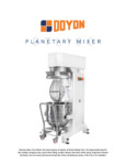 Doyon BTL100 Spec Sheet
