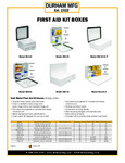 Durham 508-43 First Aid Kit Box Spec Sheet